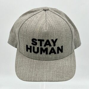 Stay Human Michael Franti & Spearhead Snapback Hat Cap Gray Black New